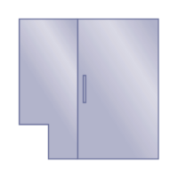 Notched Panel - Door - Left Handle